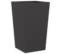 Qnhdfrt Black Steel Square Garden Planter Box, 45x45x75 cm