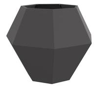 Qnhdfrt Black Steel Square Raised Garden Bed, 100x100x80 cm