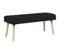 Qnhdfrt Black Tufted Upholstered Bench with Solid Wood Legs