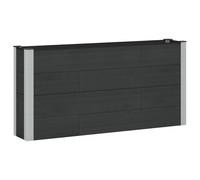 Qnhdfrt Black WPC and Aluminum Raised Garden Bed, 150x30x72 cm