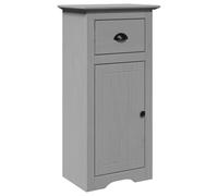 Qnhdfrt BODO Armoire de salle de bain, grise, 44 x 30 x 90 cm, en pin massif et matériau dérivé du bois, avec tiroir et porte, peu encombrant, pour petites salles de bains et toilettes d'invités
