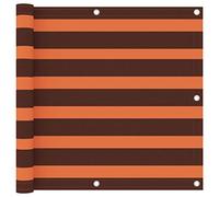 Qnhdfrt Brise-vue pour balcon 90 x 600 cm - Tissu Oxford imperméable avec protection UV - Protection solaire pour balcon et terrasse - Orange marron - Matériau extérieur robuste - Avec corde de 24 m