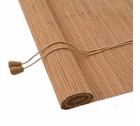Qnhdfrt Brown Woven Bamboo Roller Shade, 100 x 160 cm