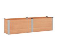 Qnhdfrt Brown WPC Composite Raised Planter Box, 200x50x54 cm