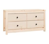 Qnhdfrt Buffet 100 x 40 x 54 cm en bois de pin massif non traité - Grand espace de rangement avec tiroirs - Pour cuisine, couloir et salon - Bon buffet - Armoire de cuisine