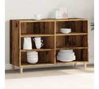 Qnhdfrt Buffet aspect bois vieilli - 103,5 x 35 x 70 cm - Matériau dérivé du bois avec pieds en bois massif - Design scandinave pour salon