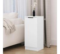 Qnhdfrt Buffet blanc 30 x 30 x 70 cm en bois dérivé du bois - Design moderne avec 2 compartiments et grande surface de rangement