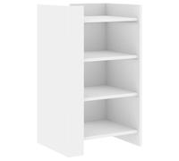 Qnhdfrt Buffet blanc 45 x 35 x 75 cm en bois dérivé du bois, meuble de salon ou de cuisine moderne avec espace de rangement, design intemporel pour couloir, chambre à coucher et salle à manger