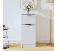Qnhdfrt Buffet blanc en bois - 30 x 30 x 70 cm - Design minimaliste avec tiroir et 2 compartiments - Pour salon, chambre à coucher, couloir - Comme armoire de rangement