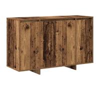 Qnhdfrt Buffet Bois Ancien 120x41x75 cm Meuble Bas de Rangement en Bois d'Ingénierie à 4 Portes et Étagères pour Salon et Salle à Manger Contemporaine