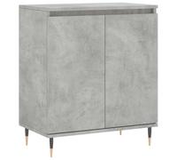 Qnhdfrt Buffet de cuisine 60 x 35 x 70 cm en matériau dérivé du bois avec pieds en fer - Armoire d'appoint moderne avec fixation murale pour salle à manger, couloir, salon - Gris béton