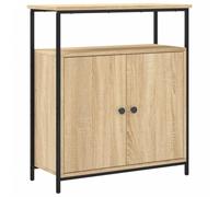 Qnhdfrt Buffet de cuisine - Chêne Sonoma - 70 x 30 x 80 cm - Matériau du bois et acier - Design moderne avec pieds réglables - Espace de rangement maître pour cuisine, couloir, salon