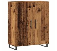 Qnhdfrt Buffet de cuisine en bois recyclé - 69,5 x 34 x 90 cm - Matériau du bois avec pieds en métal - Grand espace de rangement pour couloir, salle à manger et jardin d'hiver