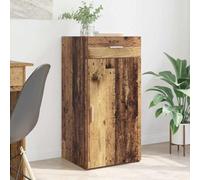 Qnhdfrt Buffet en bois recyclé 42,5 x 40 x 93 cm en matériau dérivé du bois avec 1 tiroir et porte affleurante, meuble bas moderne pour salon, couloir, bureau, grand espace de rangement dans une forme