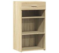 Qnhdfrt Buffet en chêne Sonoma 50 x 42,5 x 93 cm en bois avec tiroir - Design moderne - Grand espace de rangement pour cuisine, couloir, salon, chambre à coucher