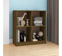 Qnhdfrt Buffet en pin massif marron miel 70 x 33 x 76 cm - Armoire d'appoint moderne pour salon, cuisine, couloir - Robuste et durable avec espace de rangement