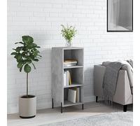 Qnhdfrt Buffet gris béton 34,5 x 32,5 x 90 cm en bois composite métal avec design intemporel beaucoup d'espace de rangement pour salon, cuisine, couloir