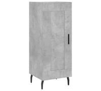 Qnhdfrt Buffet gris béton - 34,5 x 34 x 90 cm - En bois avec pieds en métal - Design moderne avec 3 compartiments et porte pratique - Pour salon, couloir ou chambre à coucher