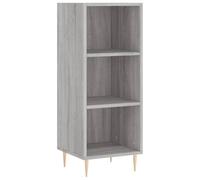 Qnhdfrt Buffet gris Sonoma 34,5 x 32,5 x 90 cm en bois robuste - Design moderne avec support mural - Beaucoup d'espace de rangement pour cuisine, couloir, salon