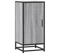 Qnhdfrt Buffet gris Sonoma 35,5 x 35 x 76 cm en bois et métal, buffet de cuisine moderne et robuste avec porte, pour salon, couloir et chambre à coucher