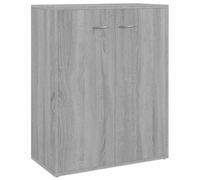 Qnhdfrt Buffet gris Sonoma 60 x 30 x 75 cm en matériau dérivé du bois avec 2 grands compartiments Design moderne pour couloir, salon, cuisine