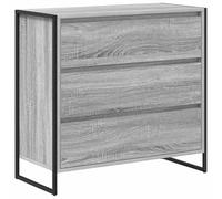 Qnhdfrt Buffet Gris Sonoma 79 x 36 x 75,5 cm en Bois d'Ingénierie, Meuble Bas Style Industriel Moderne avec Tiroir et Pieds en Acier pour Salon, Salle à Manger et Entrée