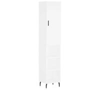 Qnhdfrt Buffet haut blanc 180 cm en bois avec pieds en métal, miracle de rangement, buffet, cuisine, salon, couloir, design moderne, robuste, pour salon, couloir et chambre à coucher