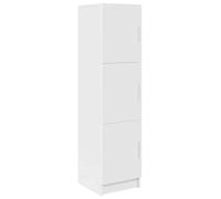 Qnhdfrt Buffet haut blanc 31,5 x 32 x 122,5 cm - Buffet moderne avec 3 portes - Buffet de cuisine peu encombrant en matériau à base de bois durable - Design minimaliste pour salon, couloir, chambre à