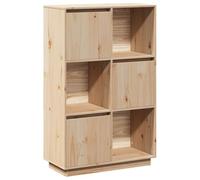 Qnhdfrt Buffet haut en pin massif, 74 x 35 x 117 cm, style rustique, pour cuisine, salon, couloir, grand espace de rangement avec butée de porte au choix, pour salle à manger, chambre à coucher