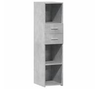 Qnhdfrt Buffet Haut Gris Béton 30x42,5x124 cm en Bois d'Ingénierie - Armoire de Rangement Moderne et Colonne de Meuble Gain de Place pour Salon, Salle à Manger et Couloir