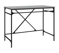 Qnhdfrt Bureau au design industriel - Bureau d'ordinateur avec cadre en fer solide - Table de travail pour bureau à domicile - 100 x 50 x 75 cm - Bois Sonoma gris