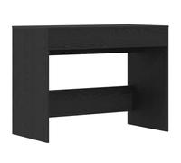 Qnhdfrt Bureau en chêne noir avec 2 tiroirs, table de travail compacte en bois 101 x 50 x 76,5 cm pour bureau à domicile et bureau