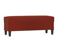 Qnhdfrt Burgundy Faux Leather Upholstered Entryway Bench