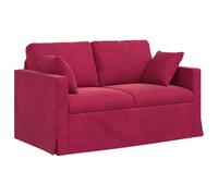 Qnhdfrt Burgundy Velvet 2-Seater Modular Sofa
