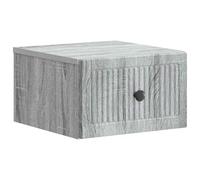 Qnhdfrt Cabinet de Chevet Mural Sonoma Gris 33x34,5x20 cm Table de Nuit Flottante en Bois d'Ingénierie avec Tiroir de Rangement Meuble Suspendu Gain de Place Design Vintage Moderne pour Salon Chambre