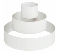 Qnhdfrt Cache-Pot de Jardin Rond Blanc 90x90x20 cm en Acier Laminé à Froid - Lit de Semence Élevé Moderne pour Extérieur, Terrasse, Pelouse et Potager