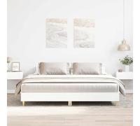 Qnhdfrt Cadre de lit blanc 160 x 200 cm en bois avec lattes de contreplaqué, lit de sol robuste pour entrer et sortir en toute sécurité, pour chambre d'enfant et chambre d'amis