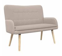 Qnhdfrt Canapé 2 Places Gris Clair, Petit Sofa Salon et Chambre en Tissu Bou ouch Confortable avec Pieds Robustes, Style Moderne pour Petits Espaces, 115 x 61 x 87 cm