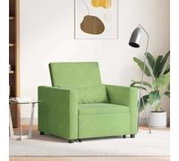 Qnhdfrt Canapé-lit 3 en 1 en velours vert clair - 90 x 165 x 87 cm - Fauteuil lounge avec dossier réglable - Meuble moderne pour salon, chambre à coucher, balcon