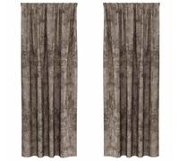 Qnhdfrt Cappuccino Velvet Thermal Blackout Curtains, 2 Pack