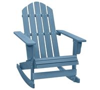 Qnhdfrt Chaise à Bascule Adirondack de Jardin en Bois de Sapin Massif Bleu Fauteuil à Bascule Ergonomique d'Extérieur pour Patio Terrasse Balcon Salon de Jardin Adulte 70x91,5x92 cm
