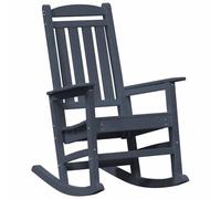 Qnhdfrt Chaise Berçante de Jardin en HDPE, Fauteuil à Bascule Extérieur Bleu Marine pour Terrasse et Piscine, Siège de Relaxation Confortable Modern, Dimensions 92 x 70 x 108 cm