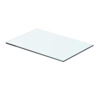 Qnhdfrt Clear Tempered Glass Shelf Panel, 40x20cm Rectangular, 8mm Thick
