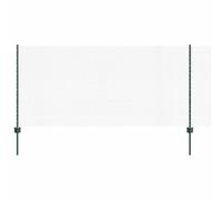 Qnhdfrt Clôture avec Poteaux Vert 10x1m - Grillage Soudé en Acier Revêtu de Poudre, Kit de Barrière de Jardin Modulaire et Polyvalente pour Sécurité Extérieure et Délimitation de Terrain