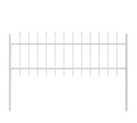 Qnhdfrt Clôture de jardin 7 pièces - Clôture métallique en acier revêtu par pulvérisation - Délimitation de terrain pour jardin et terrasse - Longueur totale : 11,9 m - Hauteur : 110 cm