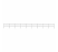 Qnhdfrt Clôture de jardin avec arc rond, 15,3 m, en métal, clôture en acier revêtu par pulvérisation, 9 éléments de clôture et 10 poteaux, limitation de terrain pour jardin, noir