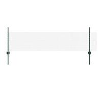 Qnhdfrt Clôture de jardin avec poteaux, kit de clôture en fil métallique vert, 1000 x 50 cm, acier revêtu par pulvérisation, brise-vue stable pour jardin, terrasse et délimitation de terrain