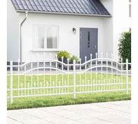 Qnhdfrt Clôture de jardin, blanche, 115 x 240 cm, en acier revêtu par pulvérisation, design moderne et fonction pliante, brise-vue robuste, pour jardin, terrasse et pelouse