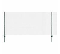 Qnhdfrt Clôture de Jardin en Grillage Soudé Vert 10x1,2m, Barrière Extérieure en Acier et PVC avec 10 Poteaux, Panneaux Modulables pour Sécuriser Terrasse et Potager