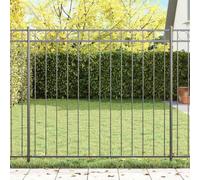 Qnhdfrt Clôture de jardin grise 7,7 kg en acier - Design moderne - Clôture robuste pour chien - Pour terrasse et pâturage - Clôture en grillage avec surface durable